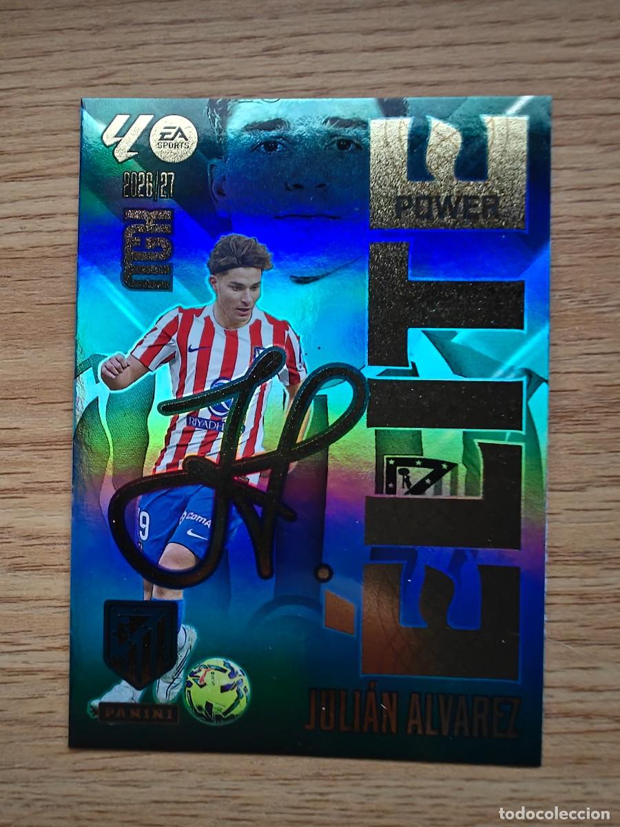 Coleccionismo deportivo: Juli&aacute;n Alvarez 8 P &Eacute;lite Power Panini Megacracks 2026 2027 Atl&eacute;tico de Madrid 2026 2027