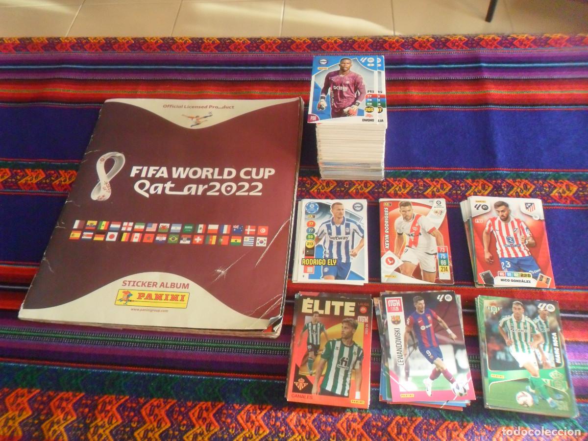 Coleccionismo deportivo: FIFA WORLD CUPP QATAR 2022 INCOMPLETO MESSI EXTRA STICKER LEGEND, 186 CROMO ADRENALYN 24 25 Y REGALO