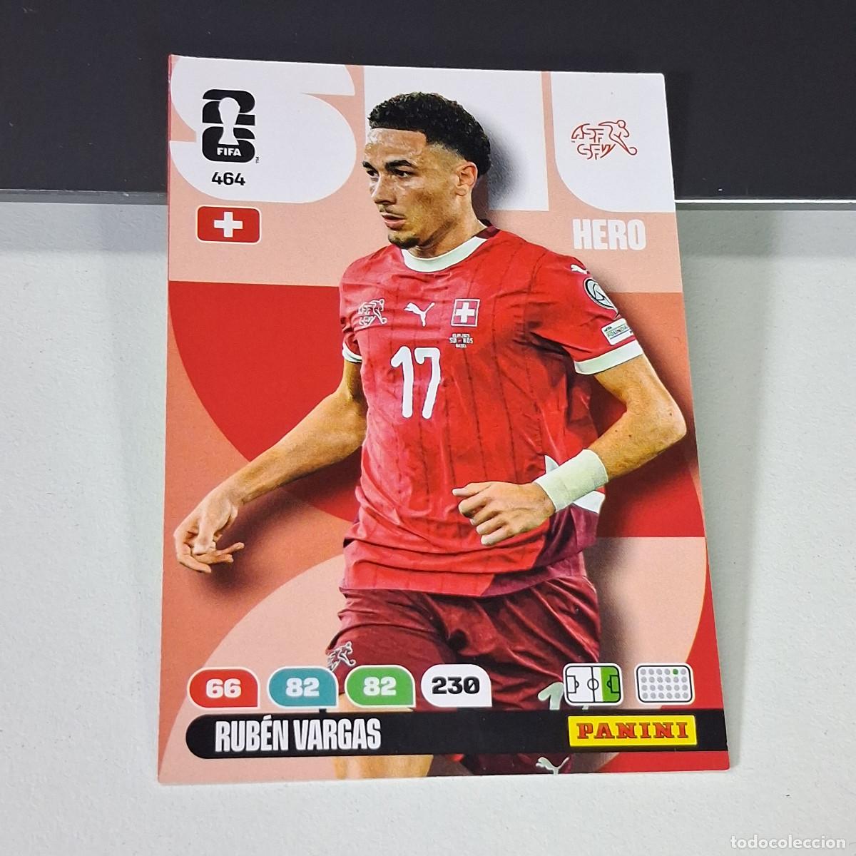 Coleccionismo deportivo: B55 464 RUB&Eacute;N VARGAS SUIZA SWITZERLAND HERO PANINI ADRENALYN FIFA WORLD CUP 26 2026 CARD
