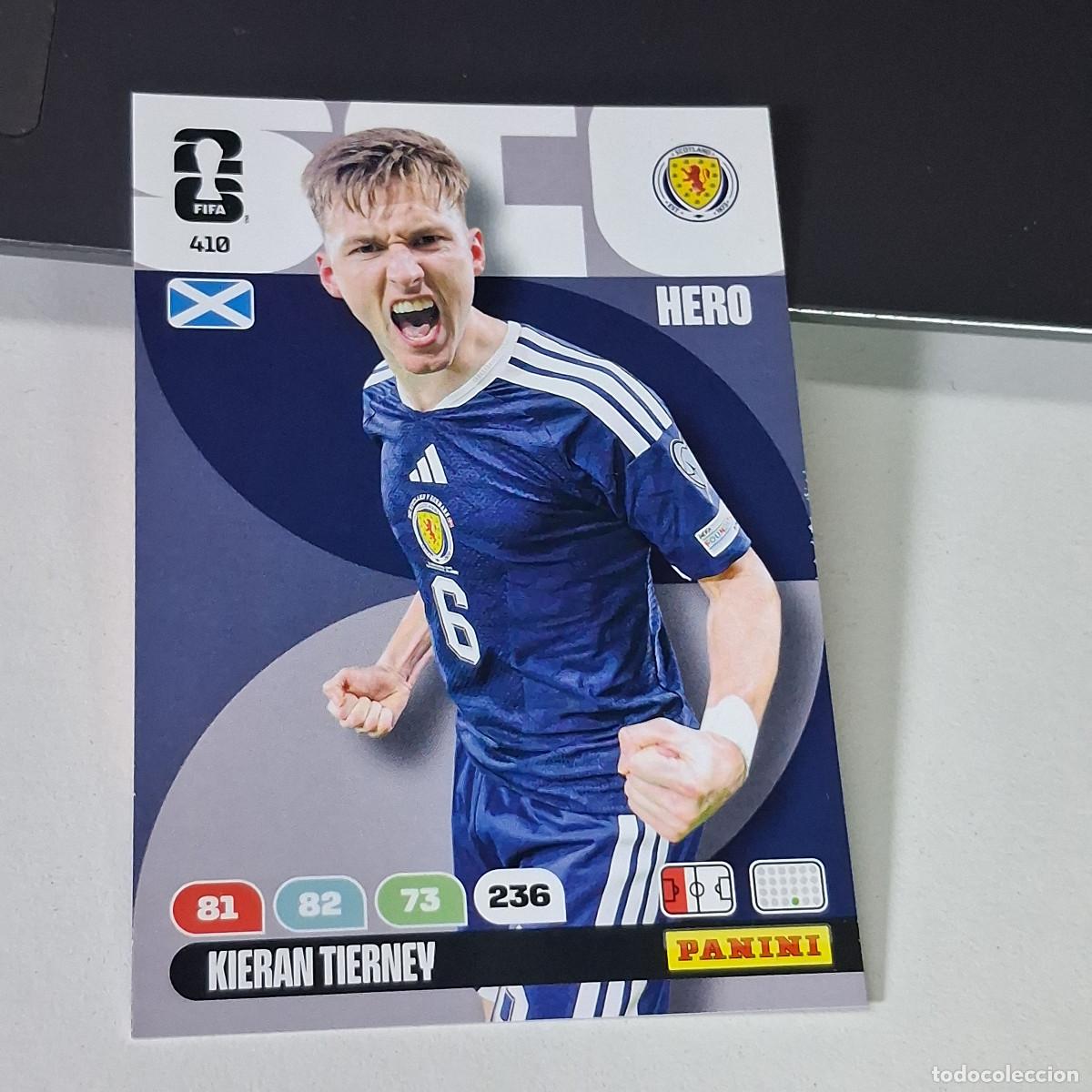 Coleccionismo deportivo: B55 410 KIERAN TIERNEY ESCOCIA SCOTLAND HERO PANINI ADRENALYN FIFA WORLD CUP 26 2026 CARD