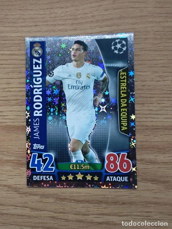 Coleccionismo deportivo: James Rodriguez Match Attax 15 16 Estrella del equipo 86 Real Madrid 2015 2016 Version Portuguesa