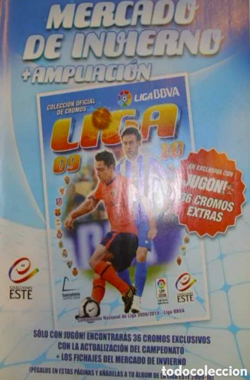 Coleccionismo deportivo: HOJAS VACIAS FICHAJES INVIERNO LIGA ESTE 09 10
