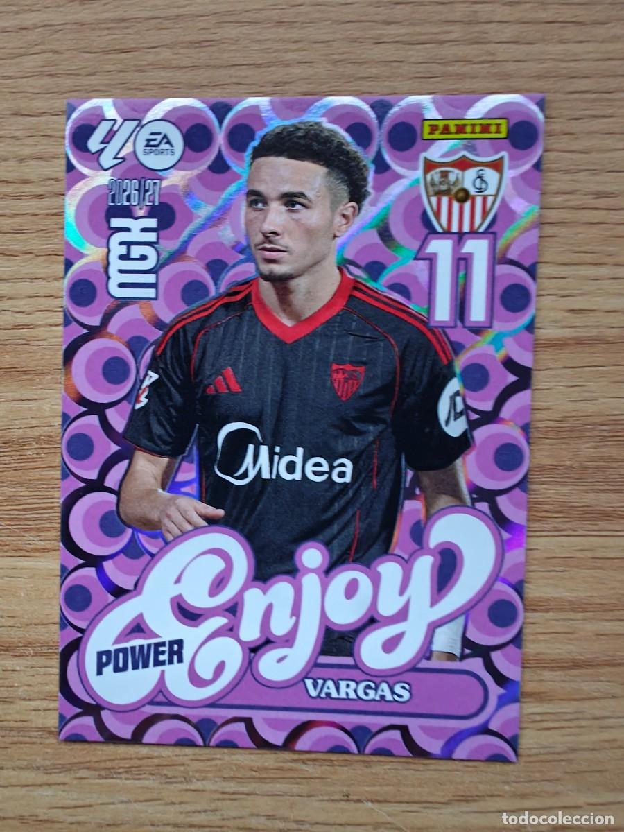 Coleccionismo deportivo: Vargas 387 P Enjoy Power Panini Megacracks 2026 2027 Sevilla 2026 2027