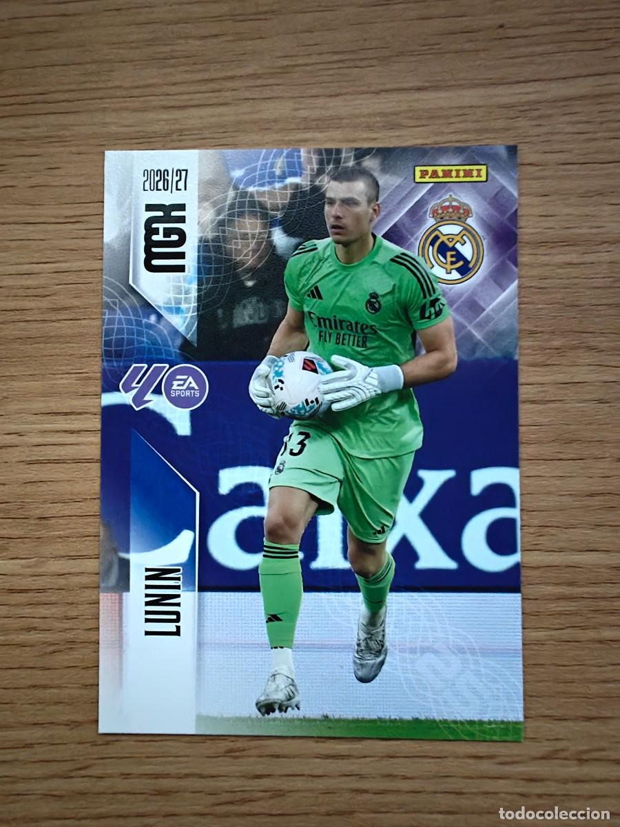 Coleccionismo deportivo: Lunin 219 Panini Megacracks 2026 2027 Real Madrid 2026 2027