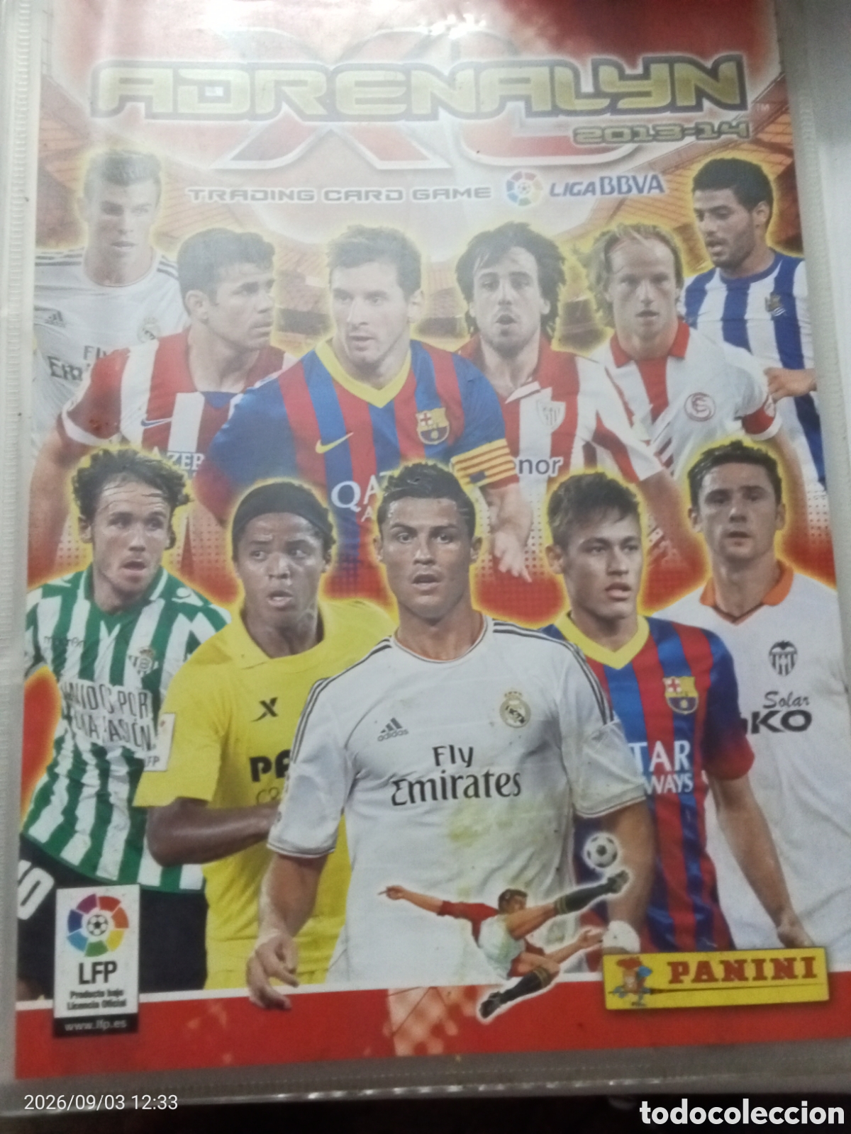 Coleccionismo deportivo: &Aacute;lbum de cromos de f&uacute;tbol archivador Panini Adrenalyn XL 2013-2014 BBVA