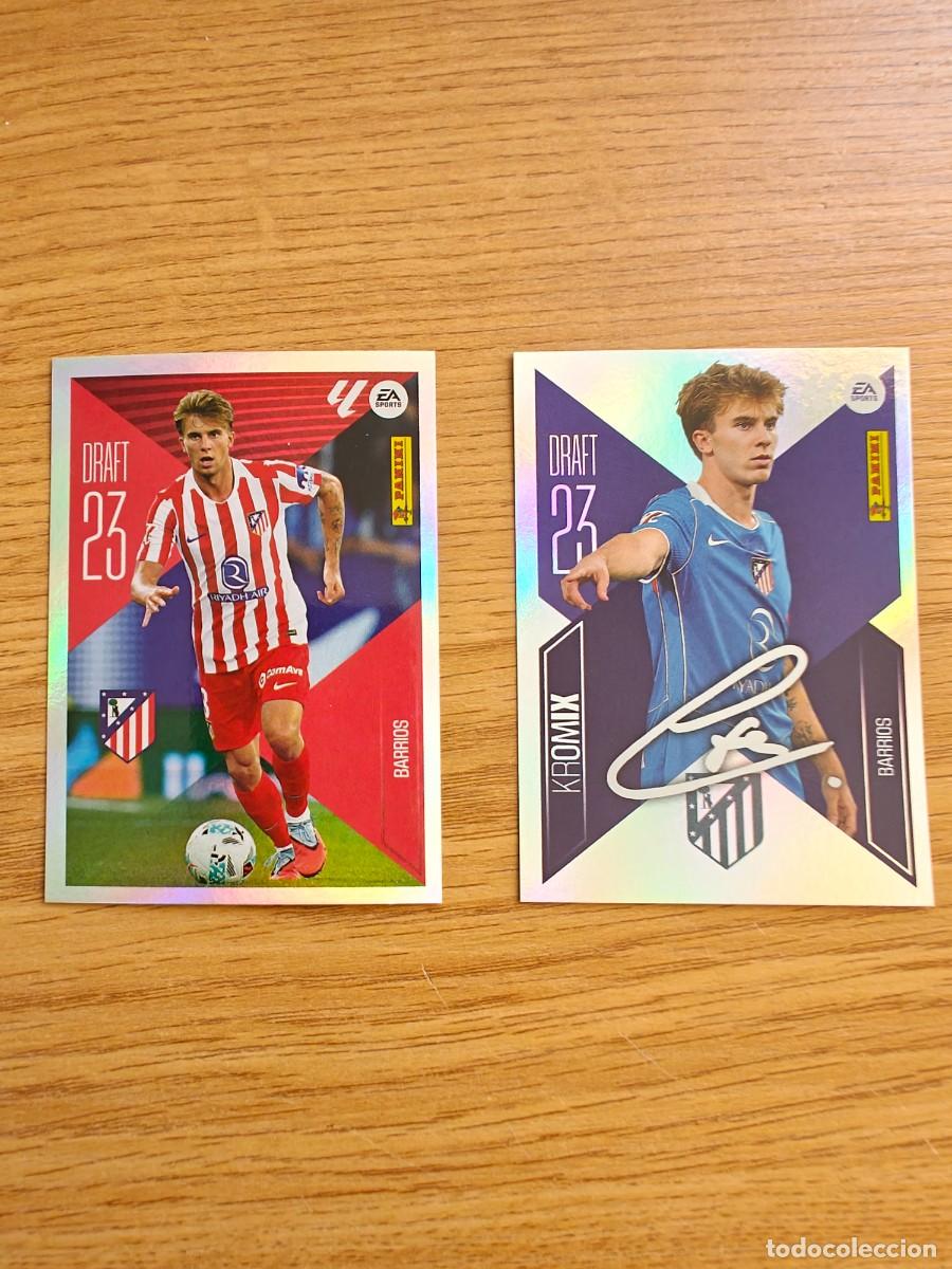 Coleccionismo deportivo: Lote Barrios K3 Liga Este 26 27 Atl&eacute;tico de Madrid Draft 23 Kromix Sticker 2026 2027