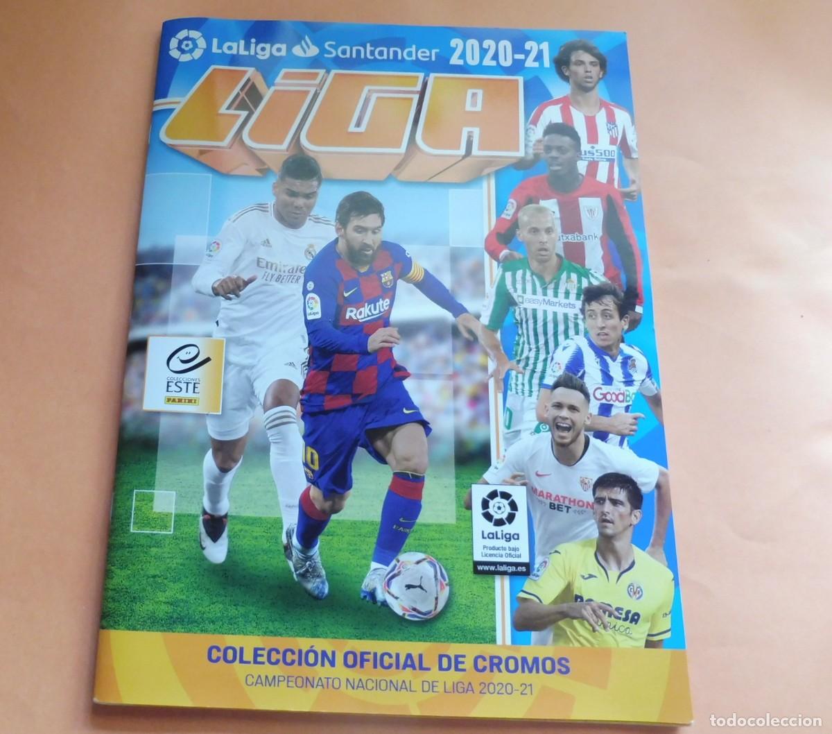Coleccionismo deportivo: ALBUM PANINI - LIGA SANTANDER 2020-21 - ESTE - CON 125 CROMOS YA PEGADOS - VER FOTOS