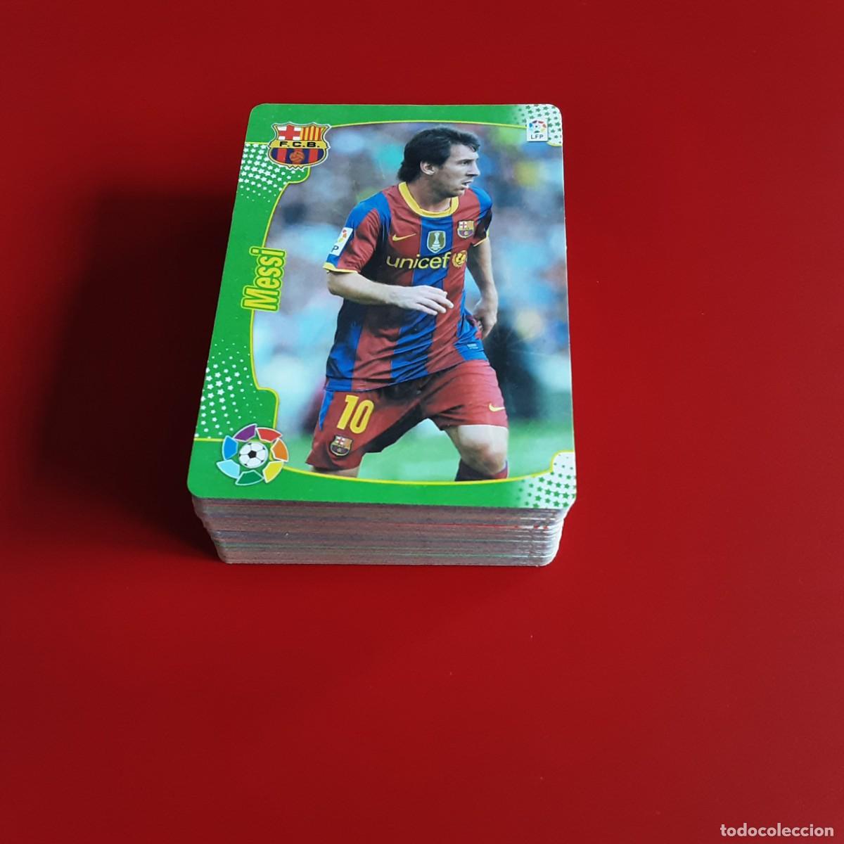 Sports collectibles: LOTE 67 CARDS BARCELONA CIMA A LA LIGA 2011 2012 MESSI-XAVI-INIESTA CON REPETIDOS