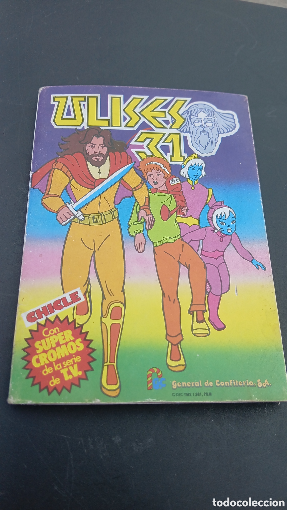 Coleccionismo deportivo: JOYA, &Aacute;LBUM CHICLE ULISES 31 ( 1981 ) PLANCHA, NAVE TROQUELADA INTACTA RAREZA.