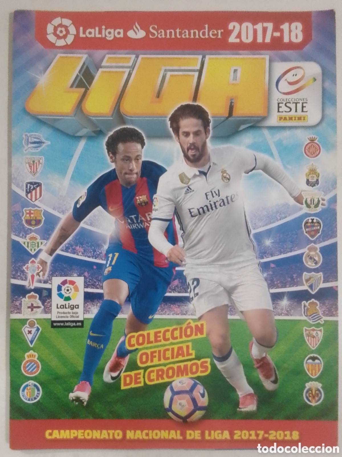 Coleccionismo deportivo: Album vac&iacute;o Colecciones Este 2017-18.