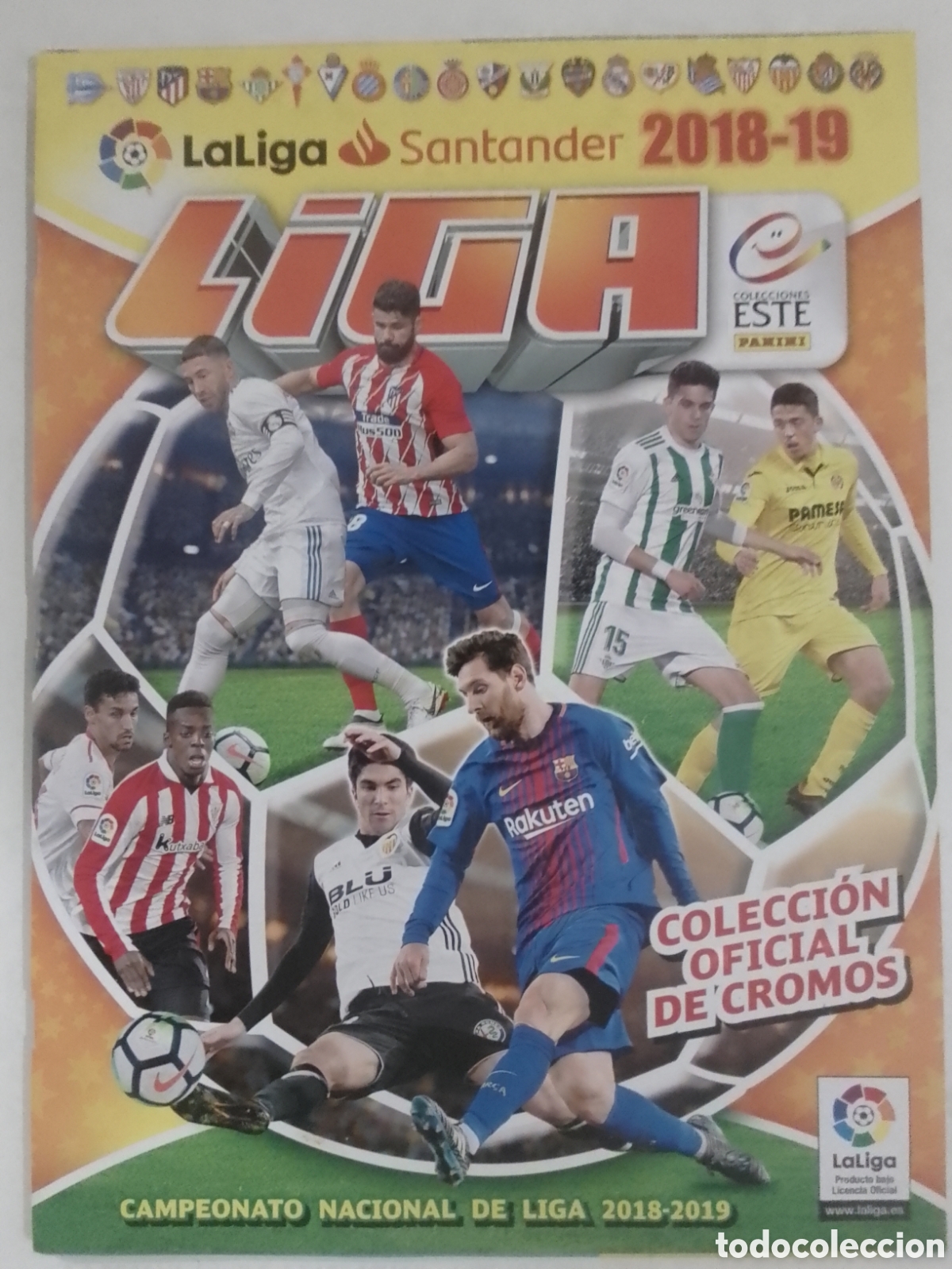 Coleccionismo deportivo: Album vac&iacute;o Colecciones Este 2018-19.