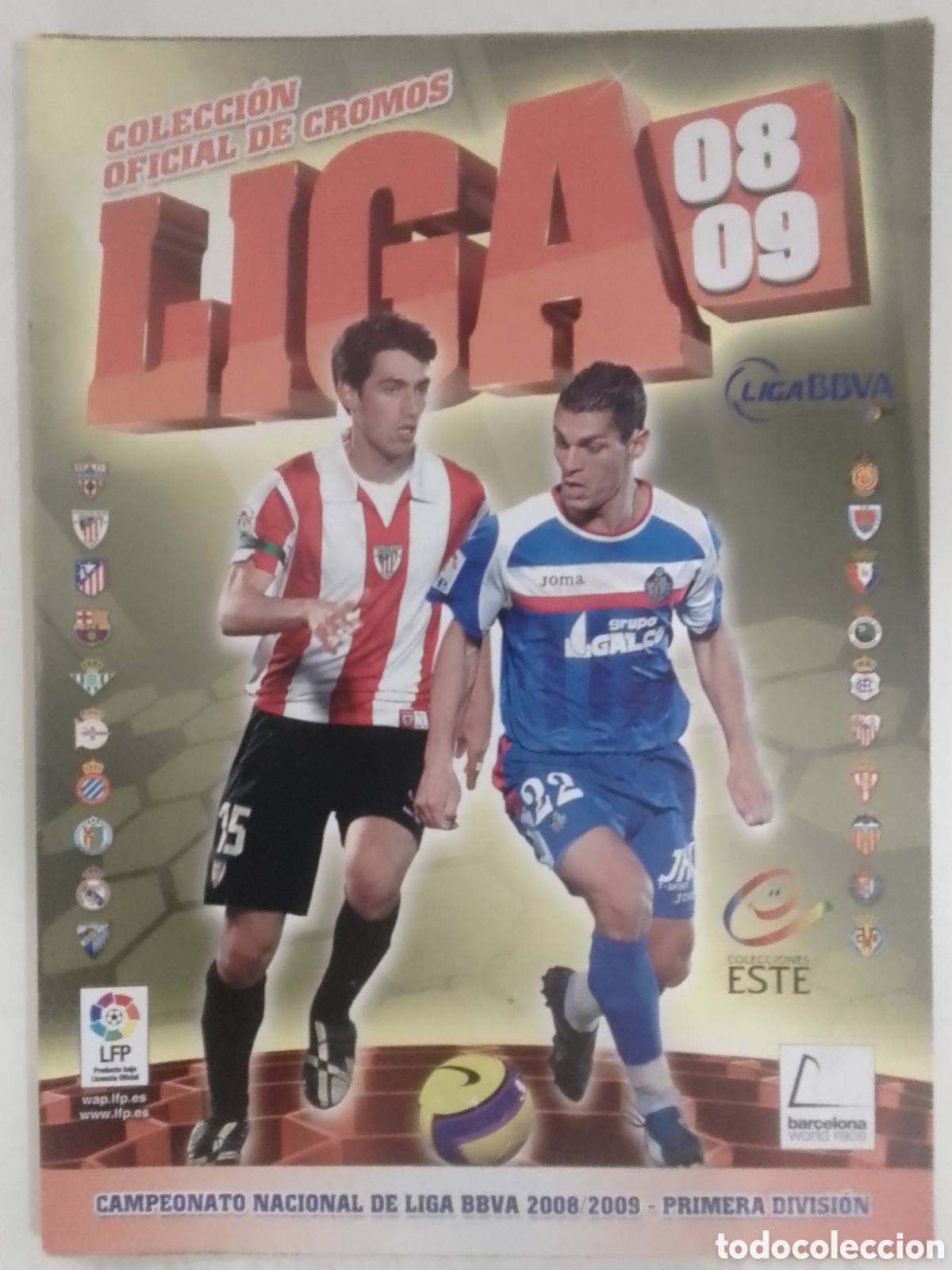 Coleccionismo deportivo: Album vac&iacute;o Colecciones Este 08-09.