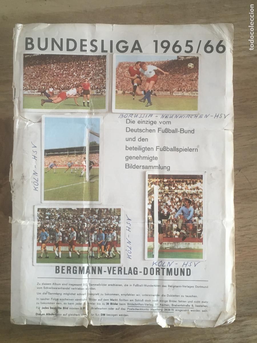 Sports collectibles: bundesliga 1965 1966 65 66 album de cromos aleman original antiguo