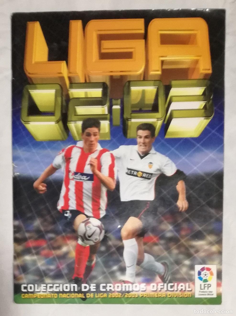 Coleccionismo deportivo: Album de futbol Liga 2002-03, ESTE - Contiene 438 cromos (105 dobles, 23 fichajes)