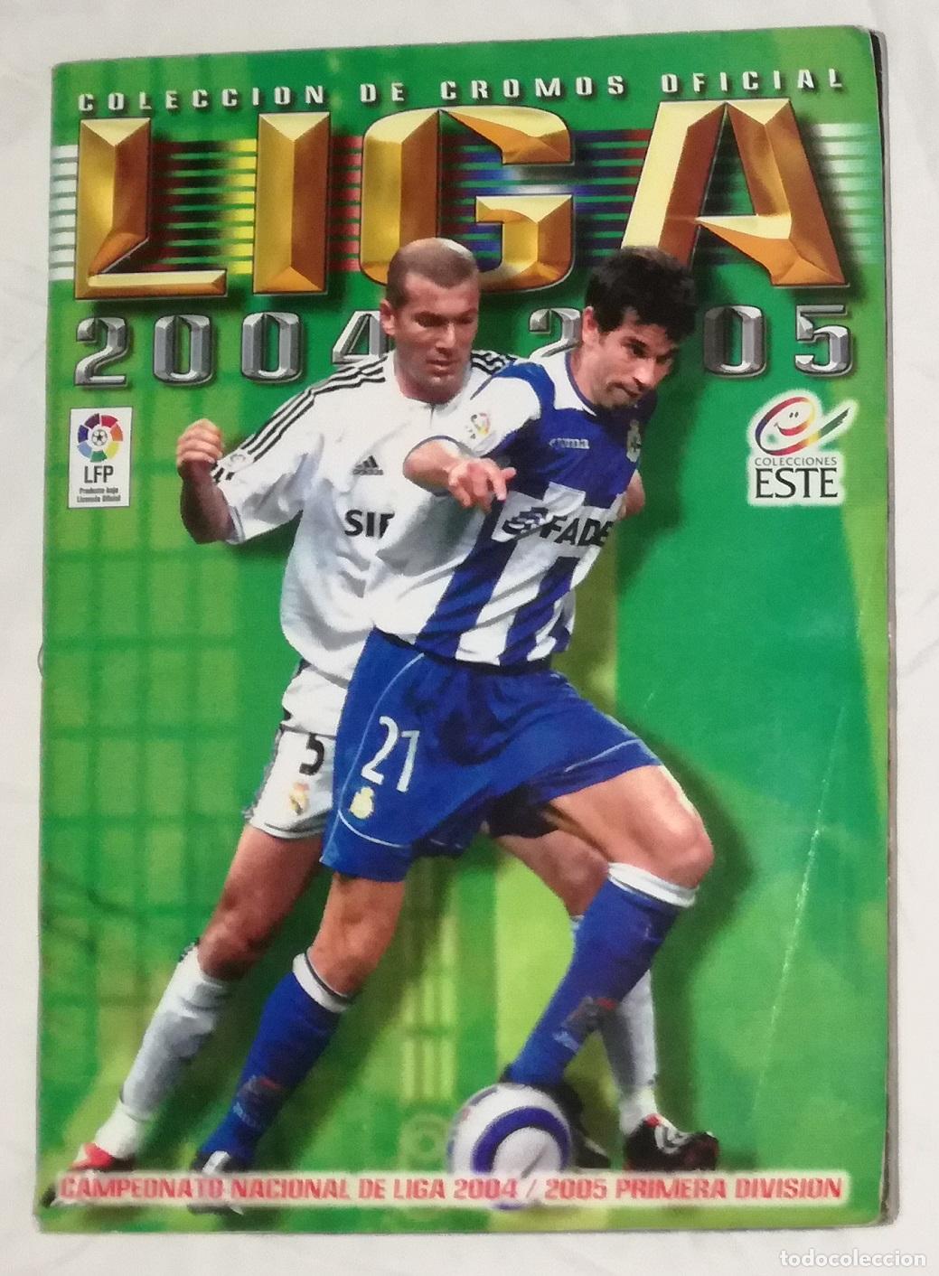 Sports collectibles: Album de futbol Liga 2004-05, ESTE - Contiene 368 cromos (52 dobles y 11 fichajes)