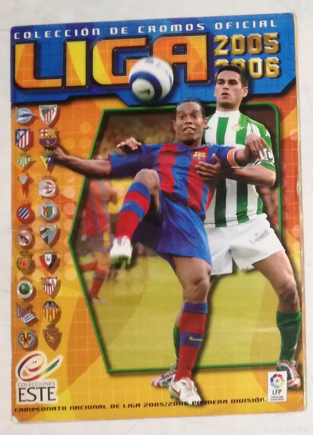 Coleccionismo deportivo: Album de futbol Liga 2005-06, ESTE - Contiene 449 cromos (78 dobles y 26 fichajes); con Messi