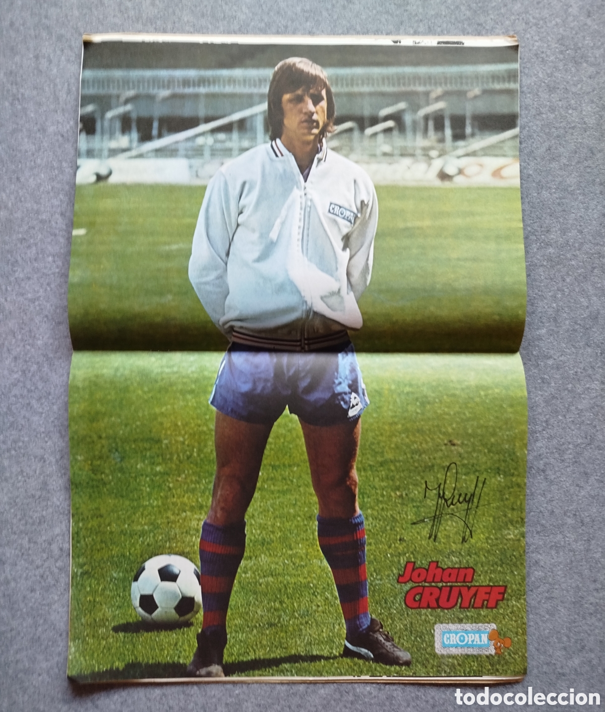 Collezionismo sportivo: CON POSTER Y AUTOGRAFO CROPAN JOHAN CRUYFF ASI JUEGO AL FUTBOL ALBUM DE CROMOS NO COMPLETO (45/120)