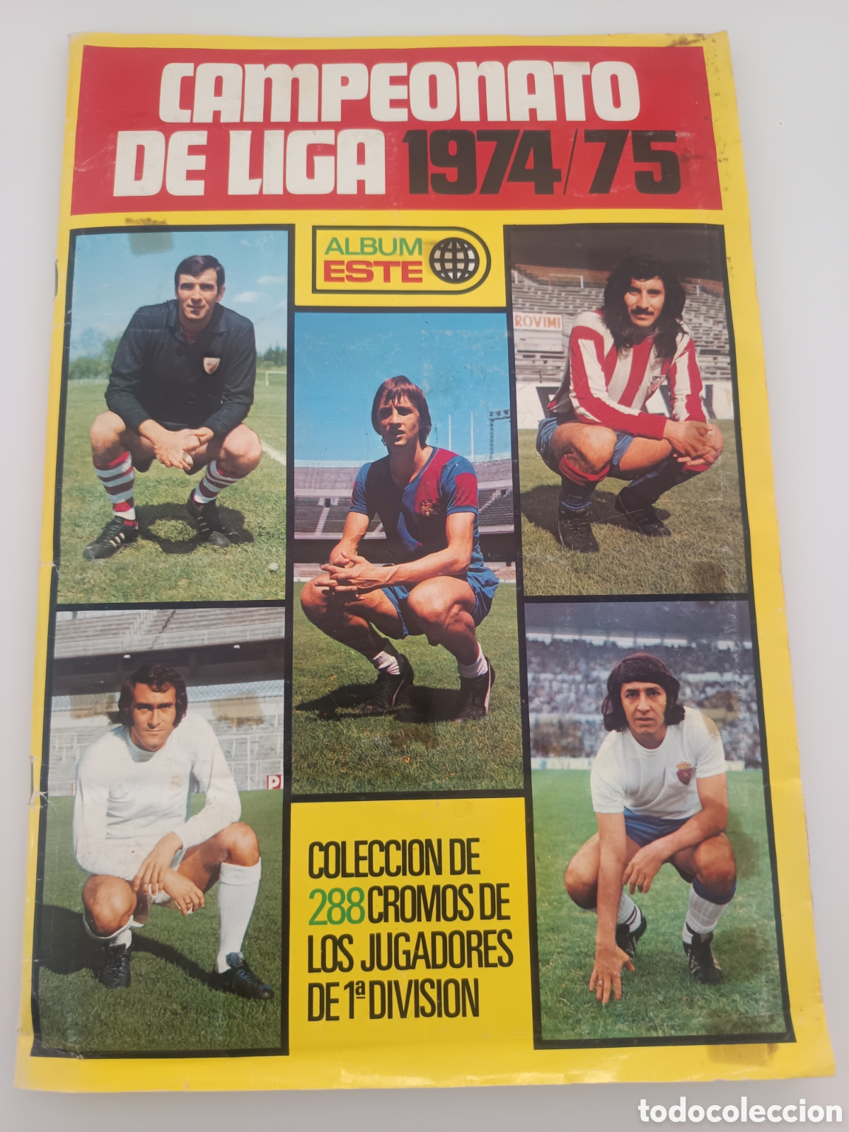 Collectionnisme sportif: &Aacute;LBUM CROMOS ED ESTE LIGA 74 75 1974 1975