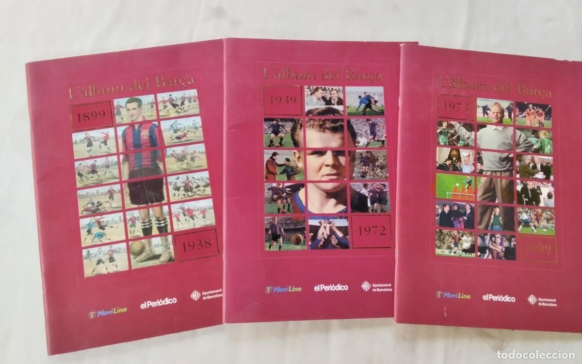 Coleccionismo deportivo: F,C, BARCELONA LOS TRES ALBUMES DEL BAR&Ccedil;A , VACIOS , 1899-1999 , VER