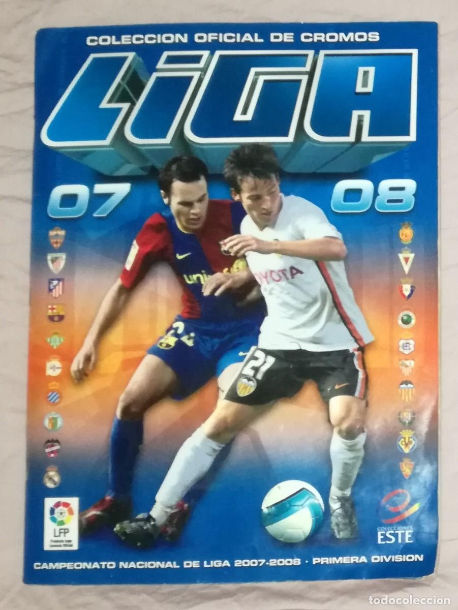 Coleccionismo deportivo: Album de futbol Liga 2007-08, ESTE - Contiene 326 cromos (38 dobles, 21 fichajes); con Messi