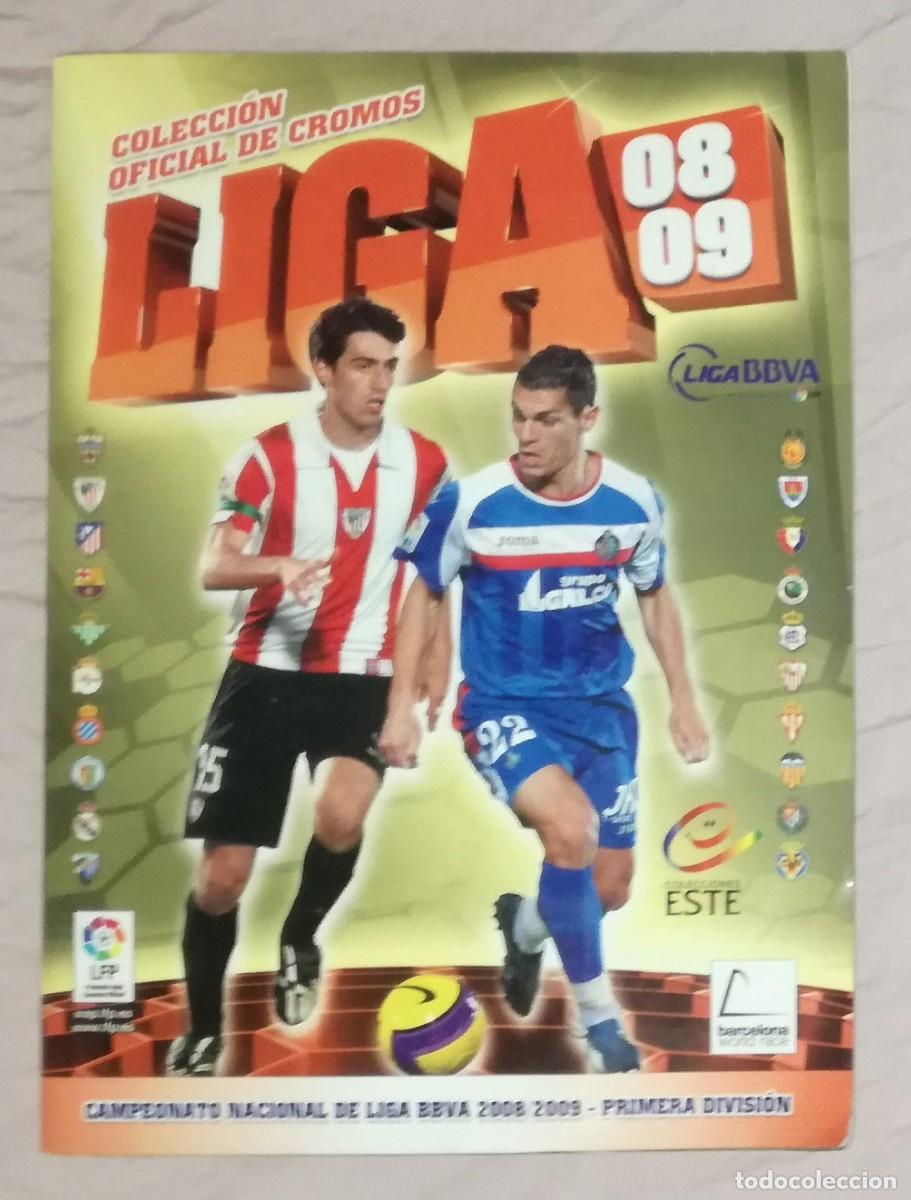 Coleccionismo deportivo: Album de futbol Liga 2008-09, ESTE - Contiene 306 cromos (32 dobles, 11 fichajes); con Messi