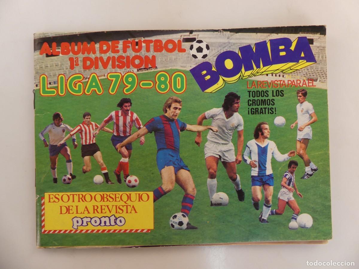 Sammelleidenschaft Sport: ALBUM DE CROMOS INCOMPLETO - ALBUM DE FUTBOL 1 DIVISION LIGA 79-80 BOMBA