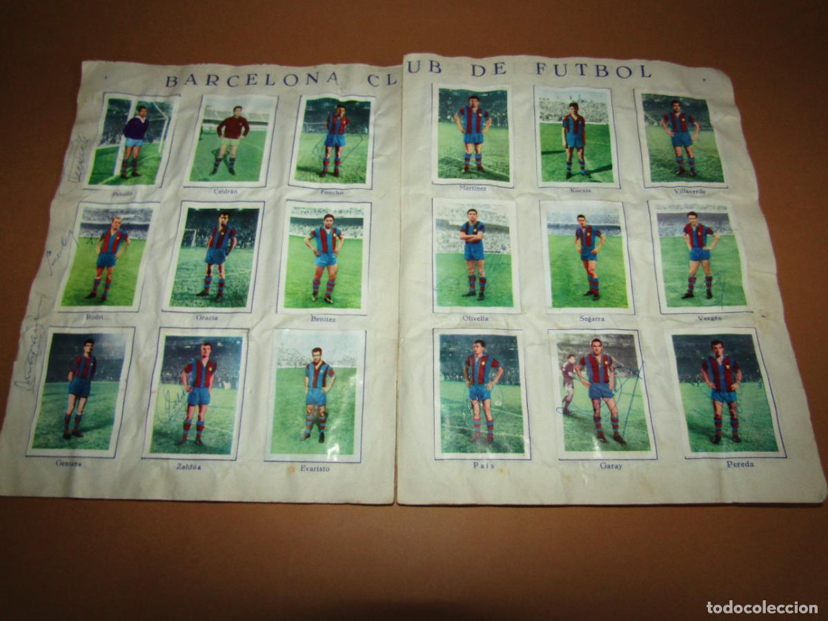 Coleccionismo deportivo: Antiguo &Aacute;lbum de Futbol CAMPEONATO NACIONAL de LIGA 1961 - 62 de BARCICROM con Aut&oacute;grafos