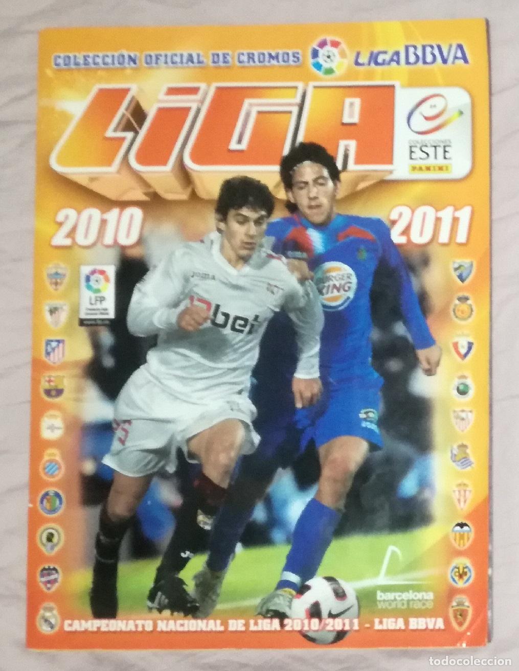 Coleccionismo deportivo: Album de futbol Liga 2010-11, ESTE - Contiene 414 cromos (49 dobles, 27 fichajes); con Messi