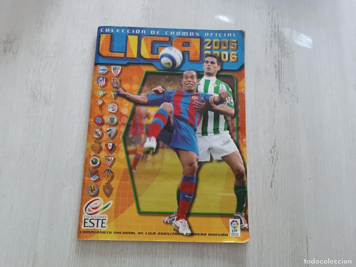 Coleccionismo deportivo: &Aacute;LBUM CASI COMPLETO LIGA ESTE 05 06 2005 2006. MESSI. SERGIO RAMOS.