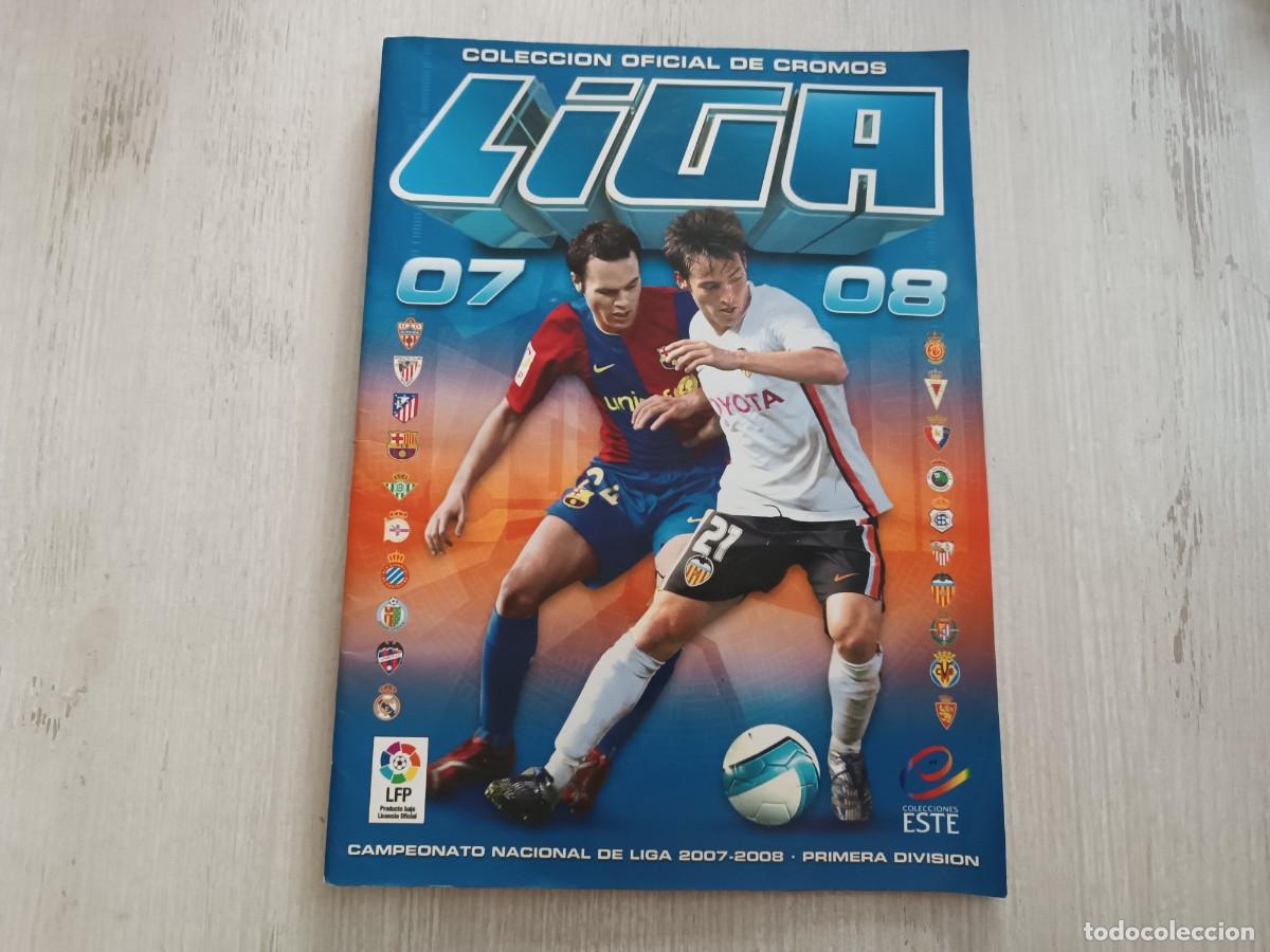 Coleccionismo deportivo: &Aacute;LBUM CASI COMPLETO LIGA ESTE 07 08 2007 2008. MESSI.