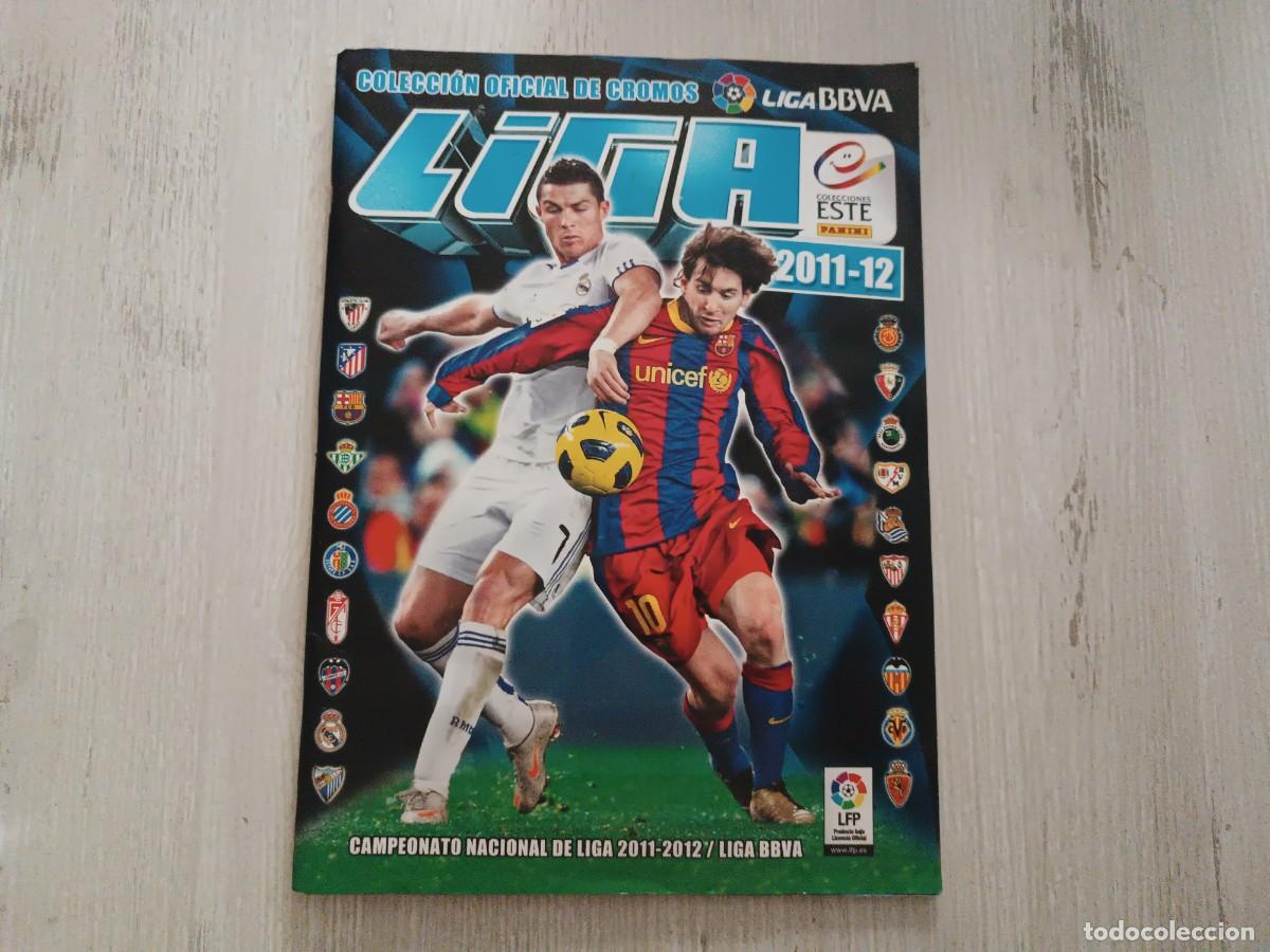 Coleccionismo deportivo: &Aacute;LBUM CASI COMPLETO LIGA ESTE 11 12 2011 2012 MESSI.