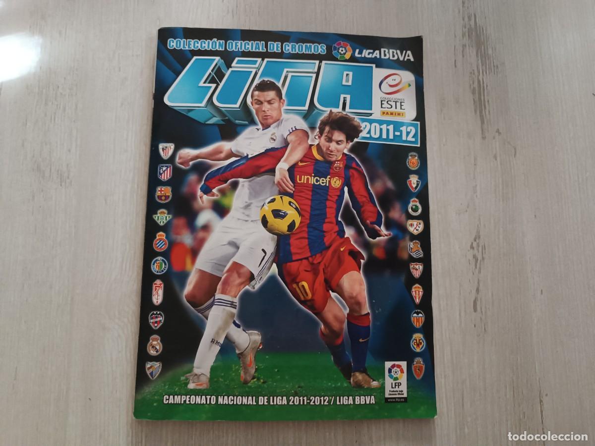 Coleccionismo deportivo: &Aacute;LBUM CASI COMPLETO LIGA ESTE 11 12 2011 2012 MESSI.