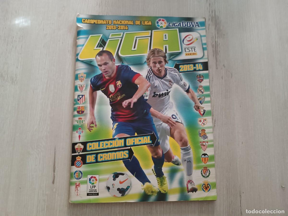 Coleccionismo deportivo: &Aacute;LBUM CASI COMPLETO LIGA ESTE 13 14 2013 2014 MESSI.