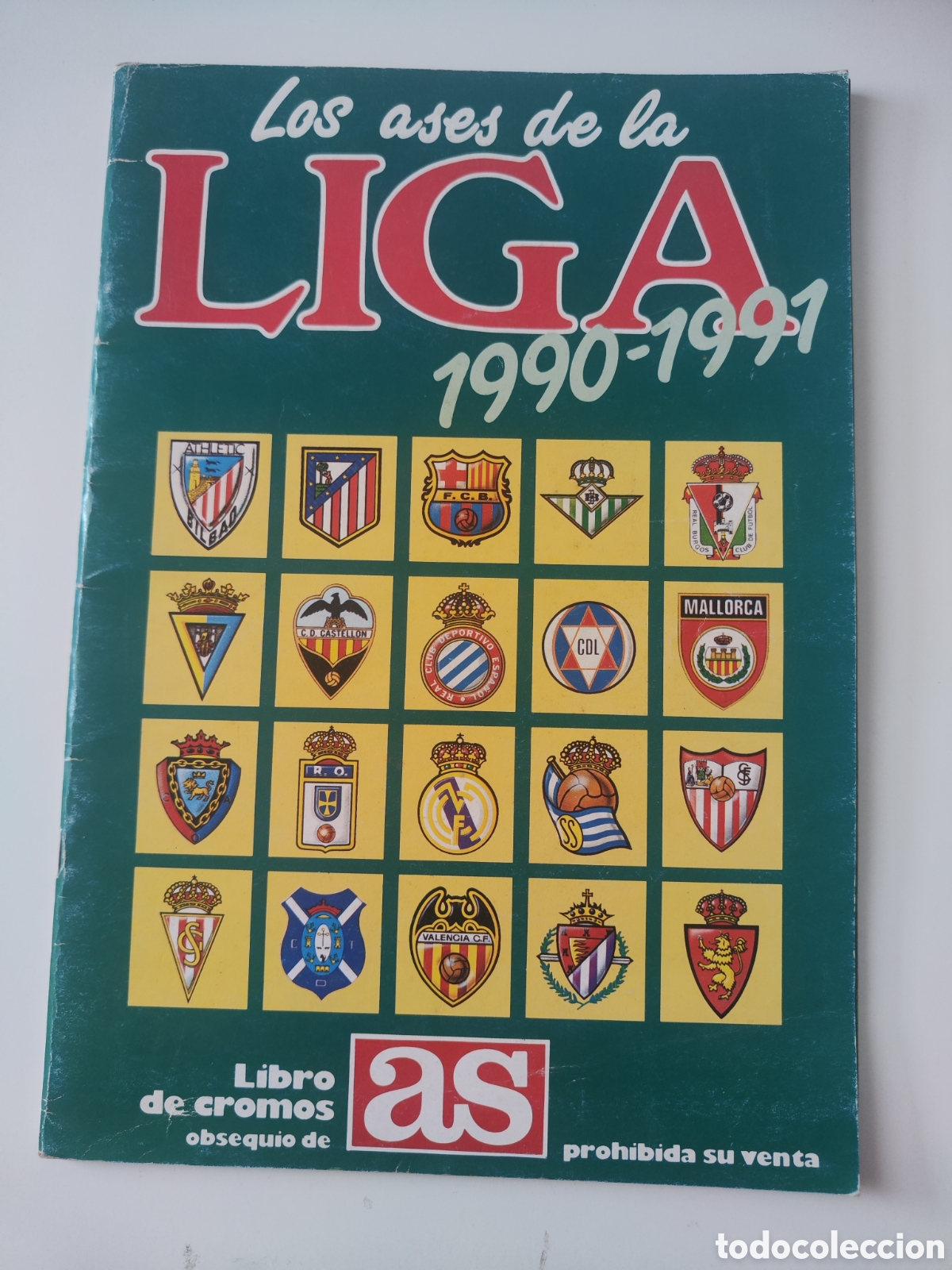 Coleccionismo deportivo: &Aacute;lbum plancha As liga 90 91 1991 1992 buen estado (incluye suplemento)