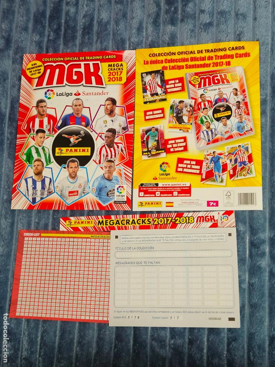 Coleccionismo deportivo: PORTADAS ORIGINALES ALBUM MEGACRACKS 2017 18 - VER ANUNCIO Y FOTOS