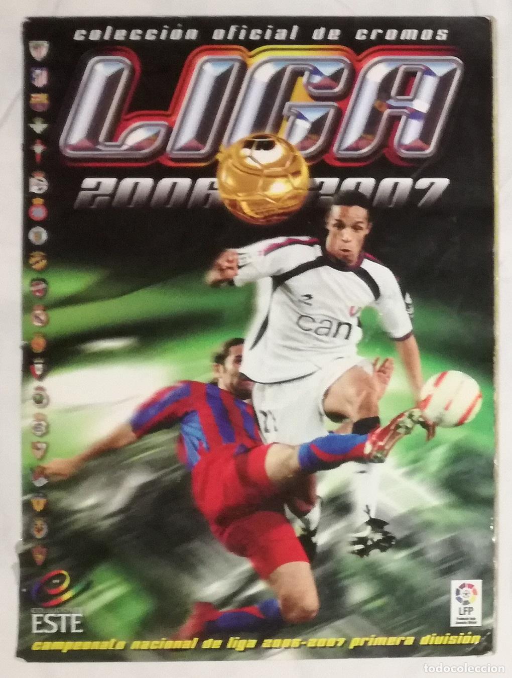 Coleccionismo deportivo: Album de futbol Liga 2006-07, ESTE - Contiene 190 cromos (13 dobles, 1 fichaje); con Messi