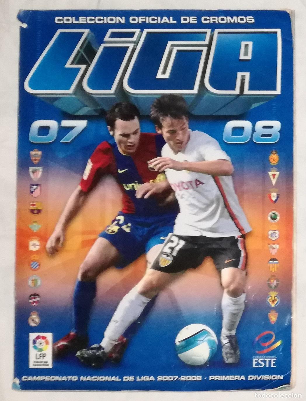 Coleccionismo deportivo: Album de futbol Liga 2007-08, ESTE - Contiene 459 cromos (75 dobles, 58 fichajes); con Messi