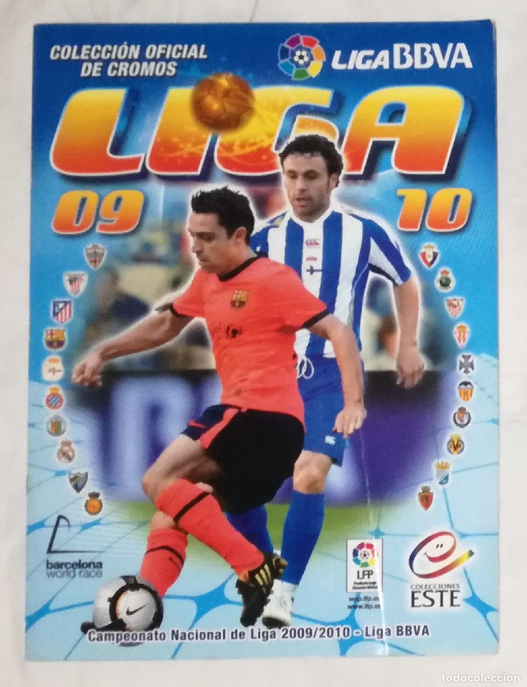Coleccionismo deportivo: Album de futbol Liga 2009-10, ESTE - Contiene 164 cromos (6 dobles, 5 fichajes); con Messi