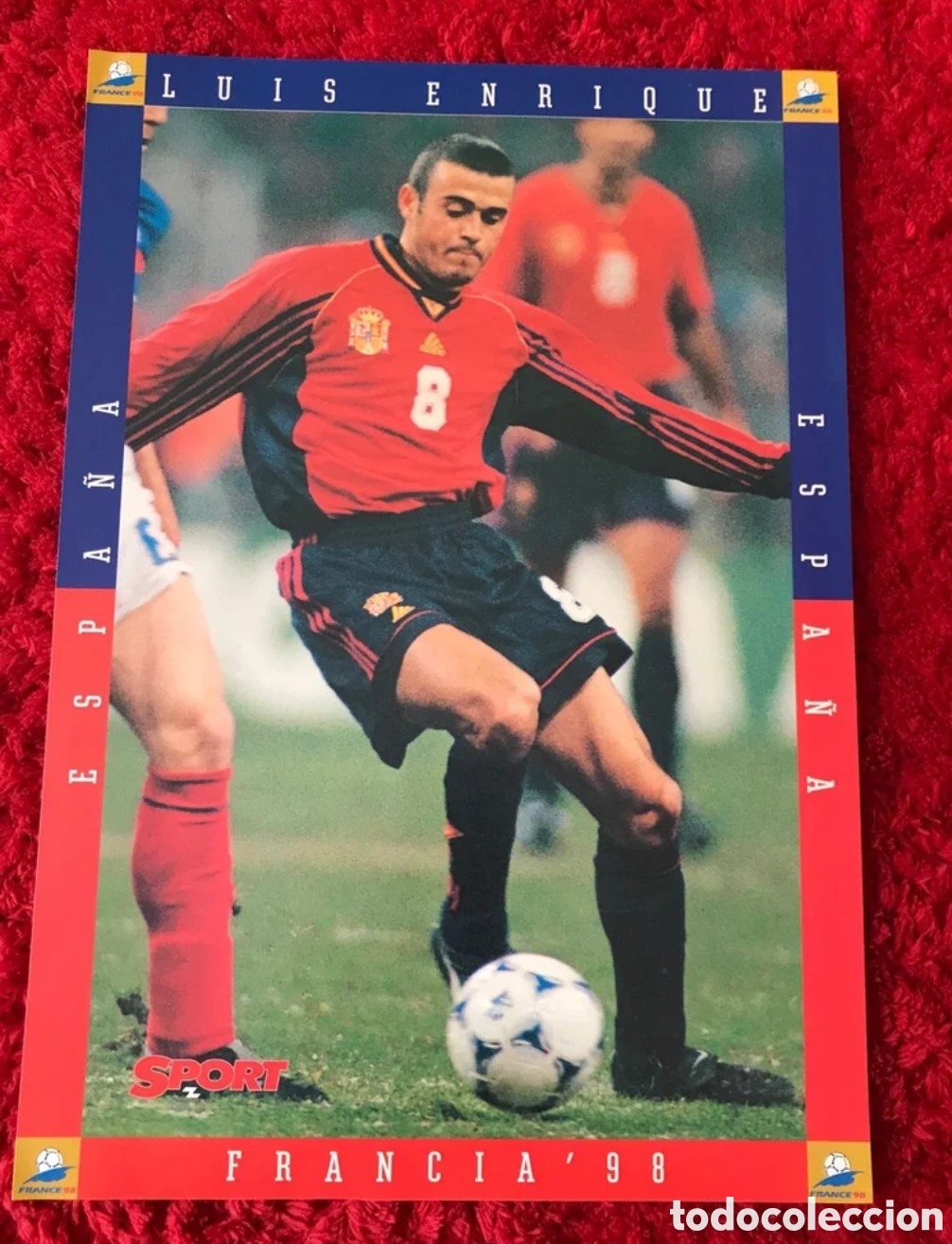 Coleccionismo deportivo: Lamina de carton Luis Enrique