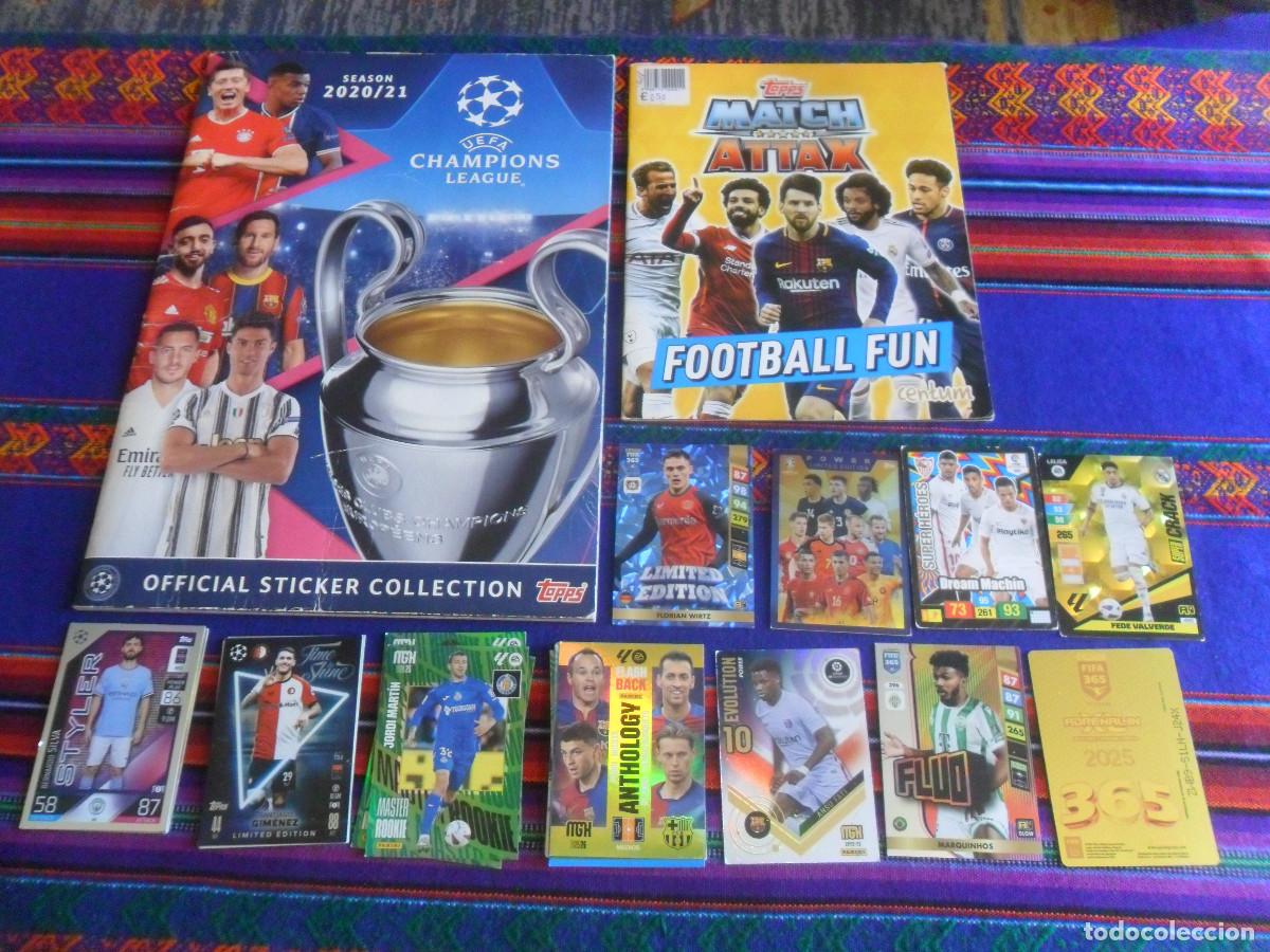 Coleccionismo deportivo: CHAMPIONS LEAGUE 2020 21 VAC&Iacute;O TOPPS Y 29 CARD VARIADAS REGALO MATCH ATTAX FOOTBAL FUN. ENTRA Y MIRA