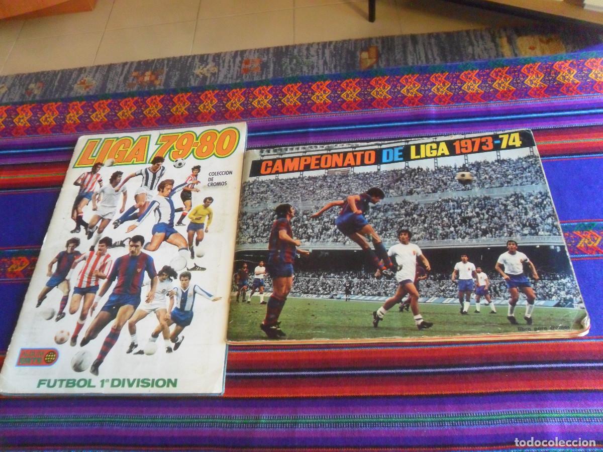Coleccionismo deportivo: CAMPEONATO DE LIGA 1973 74 COMPLETO FALTAN CROMOS EN P&Oacute;STER FHER DISGRA Y ESTE LIGA 79 80 VAC&Iacute;O.
