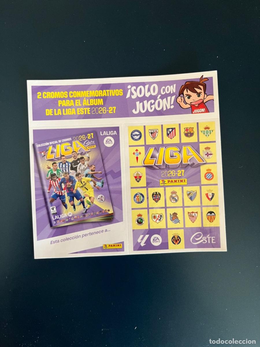 Coleccionismo deportivo: 2 cromos conmemorativos liga ediciones este 2026-2027 solo con jug&oacute;n