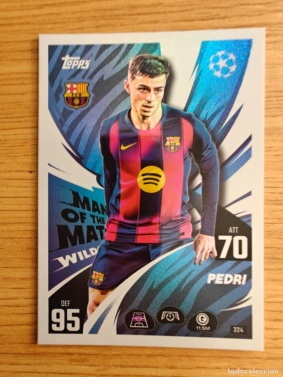 Coleccionismo deportivo: Pedri 324 Match Attax 25 26 Man of the Match Wildcard FC Barcelona 2025 2026