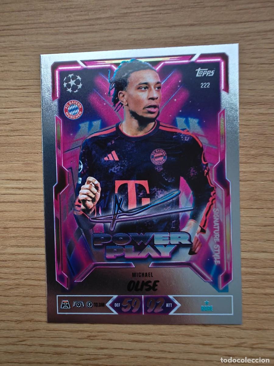 Coleccionismo deportivo: Michael Olise 222 Match Attax 26 27 Power Play Signature Style FC Bayern Munich 2026 2027