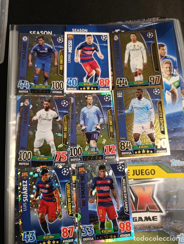 Coleccionismo deportivo: Album Champions 2015/16 con m&aacute;s de 350 cromos incluye Messi Ronaldo ED PORTUGAL