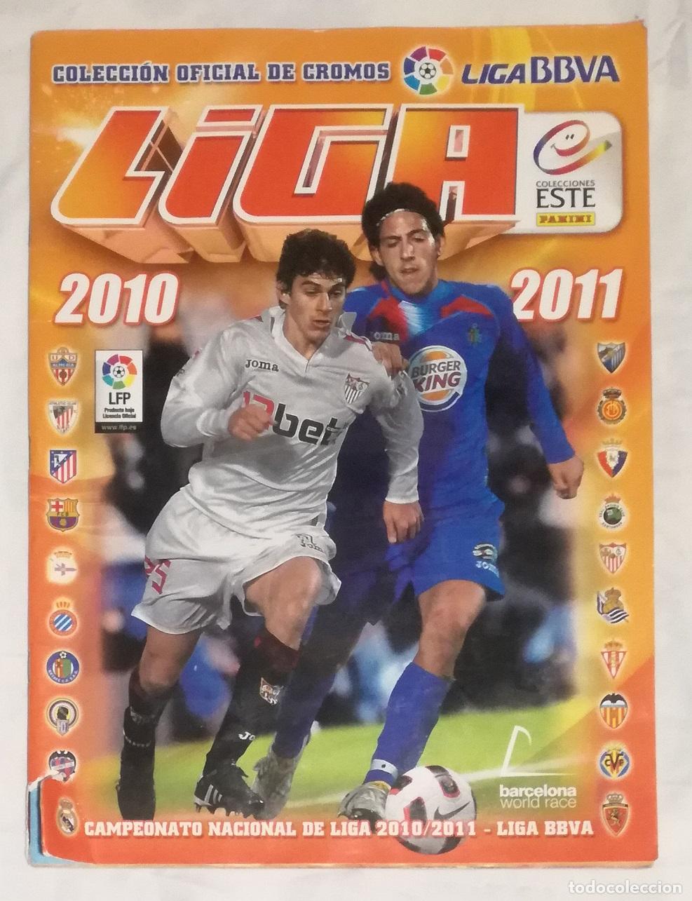 Coleccionismo deportivo: Album de futbol Liga 2010-11, ESTE - Contiene 286 cromos (26 dobles, 10 fichajes)