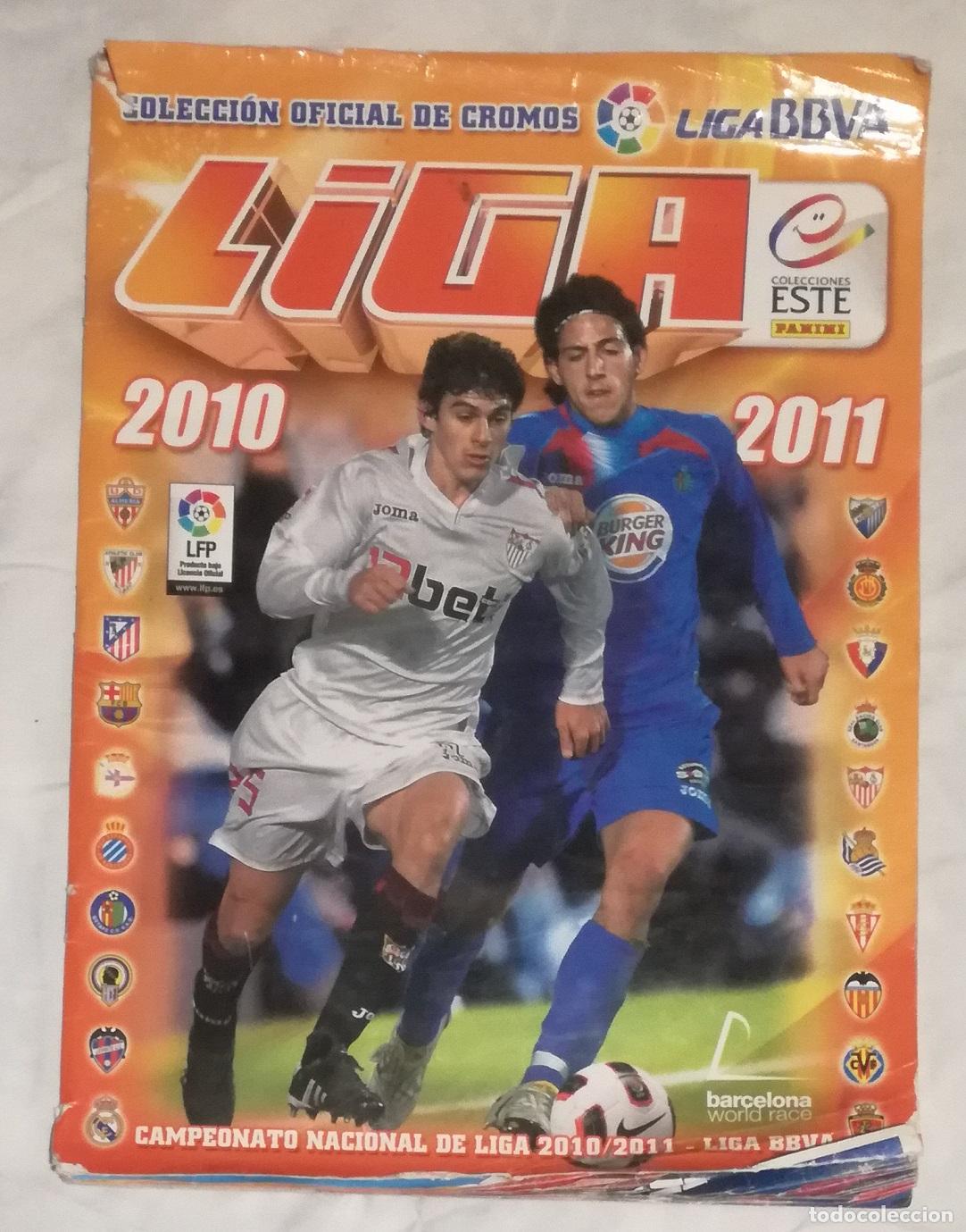 Coleccionismo deportivo: Album de futbol Liga 2010-11, ESTE - Contiene 288 cromos (30 dobles, 21 fichajes); con Messi