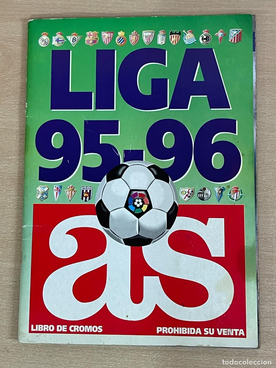 Coleccionismo deportivo: Album de cromos LIGA 95-96 AS con Licencia de la LFP Ra&uacute;l Laudrup Djukic Bebeto Guardiola Figo Kiko