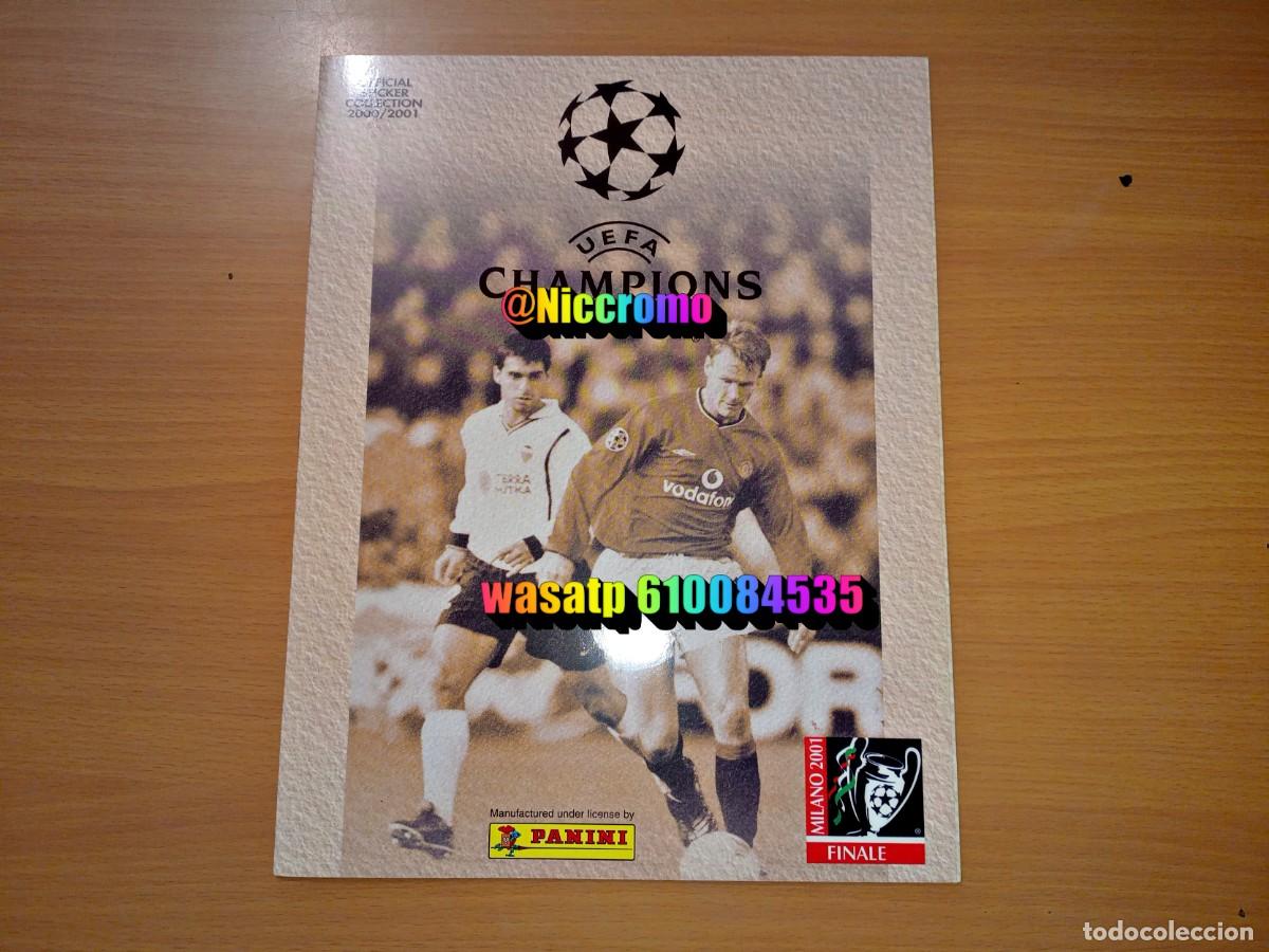 Coleccionismo deportivo: album vacio plancha champions league 2000 2001 finale uefa 00 01 muy buen estado niccromo