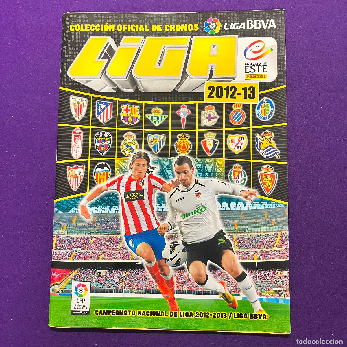Collectionnisme sportif: ALBUM DE CROMOS FUTBOL. LIGA 2012 2013. VACIO. CON 6 CROMOS SUELTOS SIN PEGAR. ESTE. PANINI.